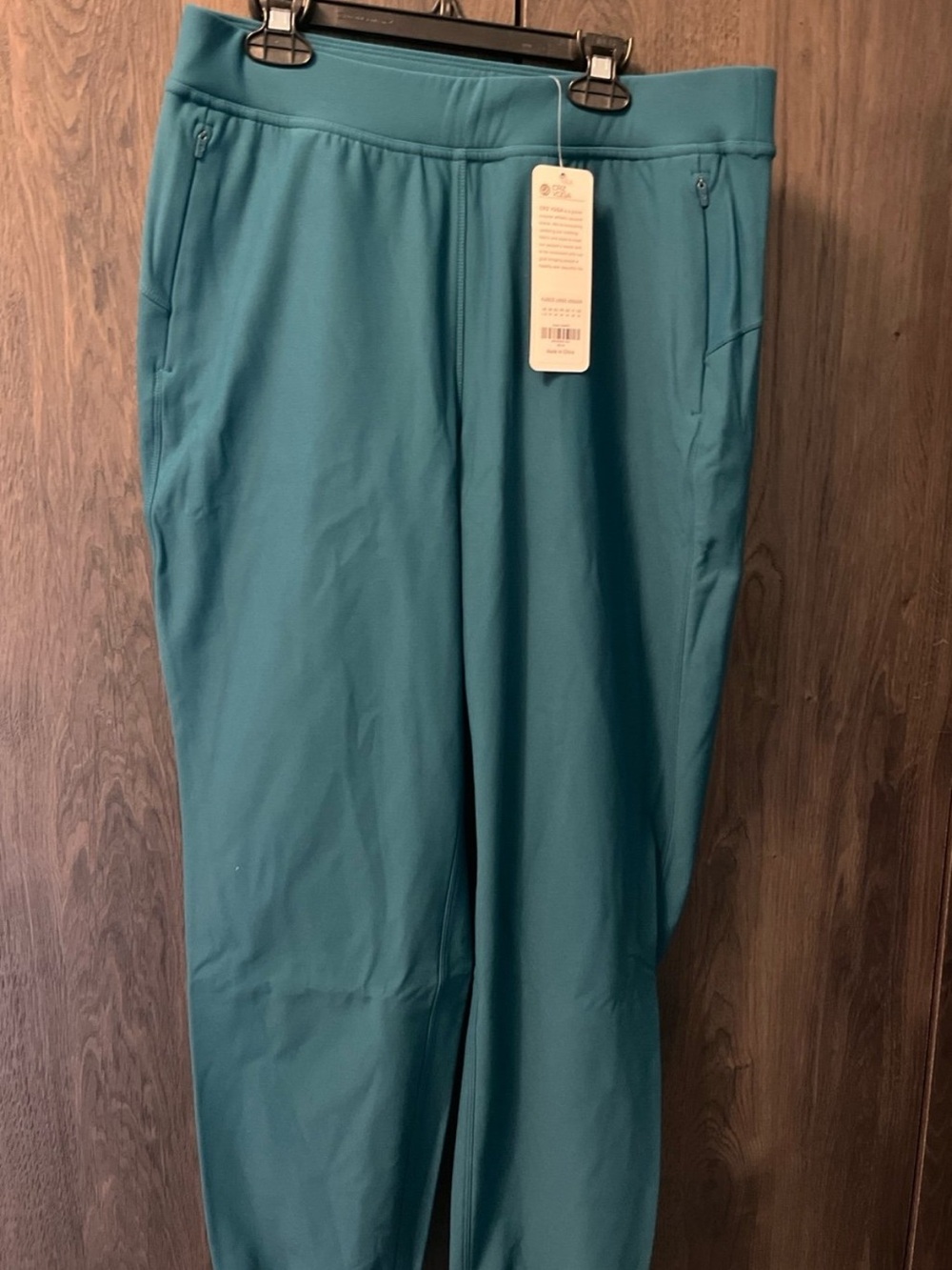 CRZ YOGA Teal Pull-On Joggers with Zippered Pockets